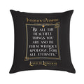 Interview with The Vampire Lestat Quote - Bg Colour Soft Reinforced Edging Throw Pillow