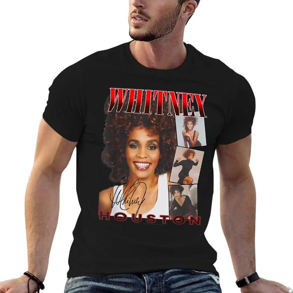 Whitney Houston Face Photos Comfortable T-Shirt