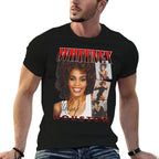 Whitney Houston Face Photos Comfortable T-Shirt