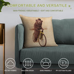 Barnabus Soft Short Plush Fabric Throw Pillow