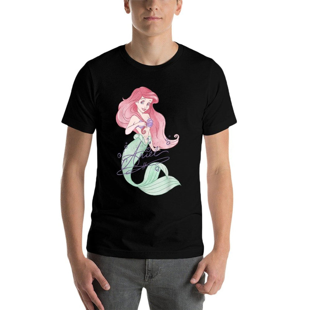 Disney The Little Mermaid Ariel Signed Portrait  Graphic-printed T-Shirt