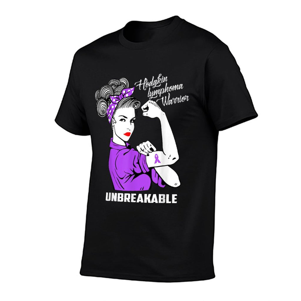 Hodgkin Lymphoma Warrior Unbreakable Awareness Gift  Wrinkle-resistant T-Shirt