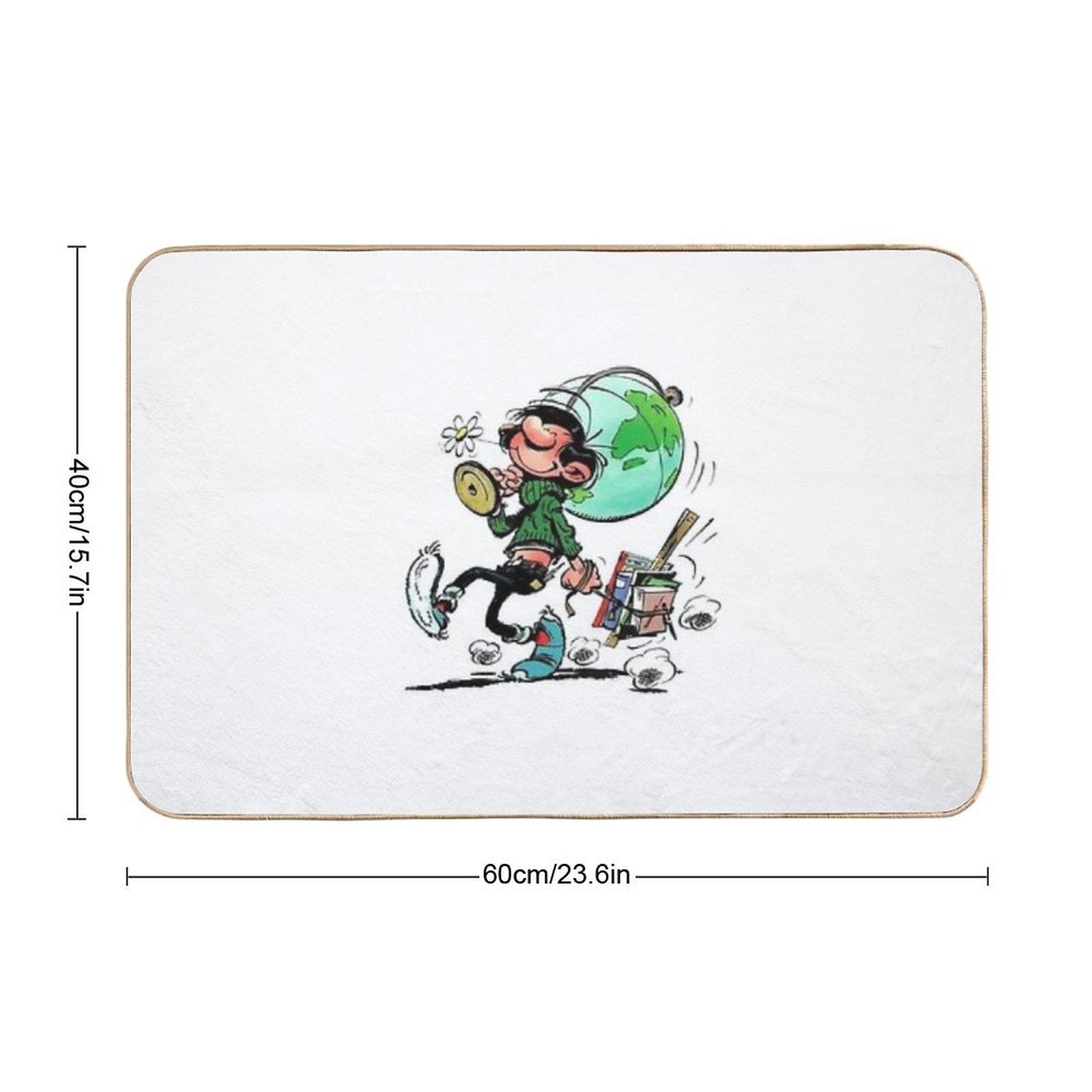 Gaston Lagaffe  Fade-Resistant Bath Mat