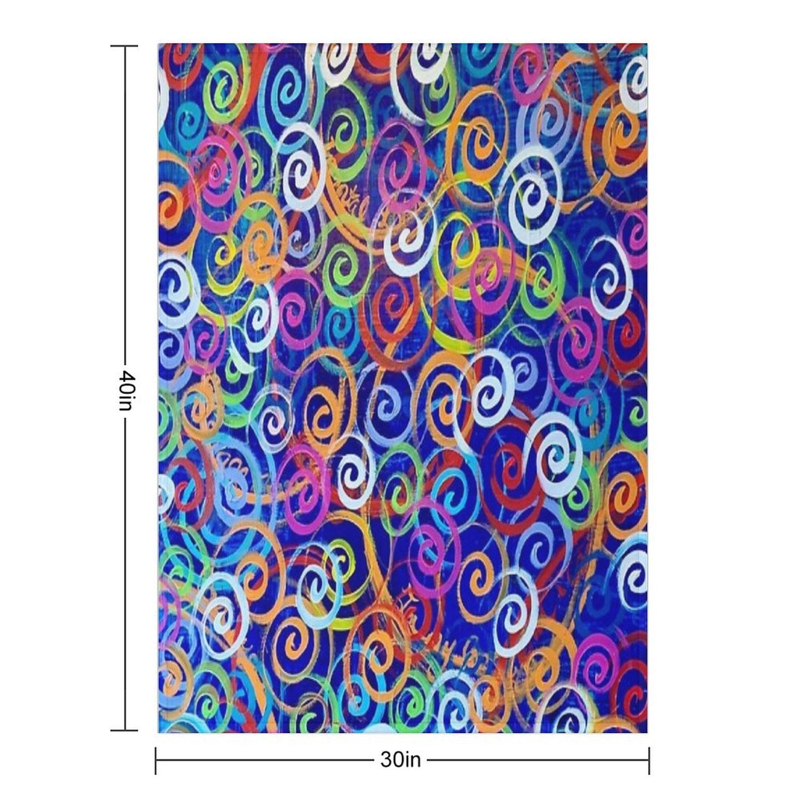 Swirl 5 Bayer Multi-functional Throw Blanket