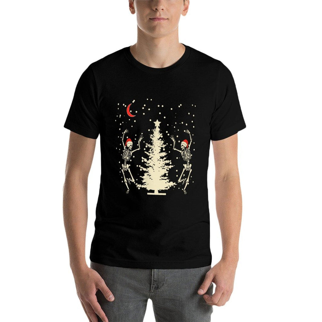 Funny Goth Christmas, Dancing Skeletons  Classic T-Shirt