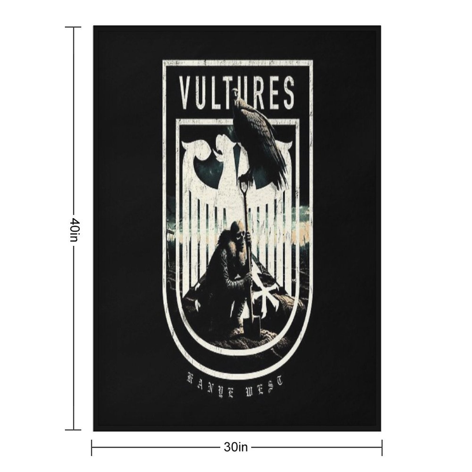 Design Vultures Kanye West Plush Throw Blanket