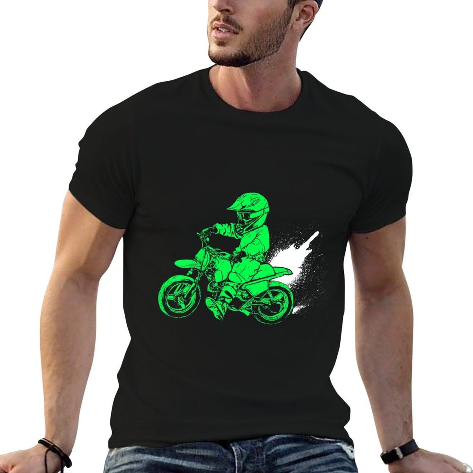 Kids Funny Youth Dirt Bike Boyss Dirtbike Motocross Racing  Slim-fit Cut T-Shirt