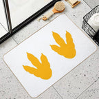Dinosaur Feet  Dino Footprints  Mustard Yellow  Toxin-Free Bath Mat