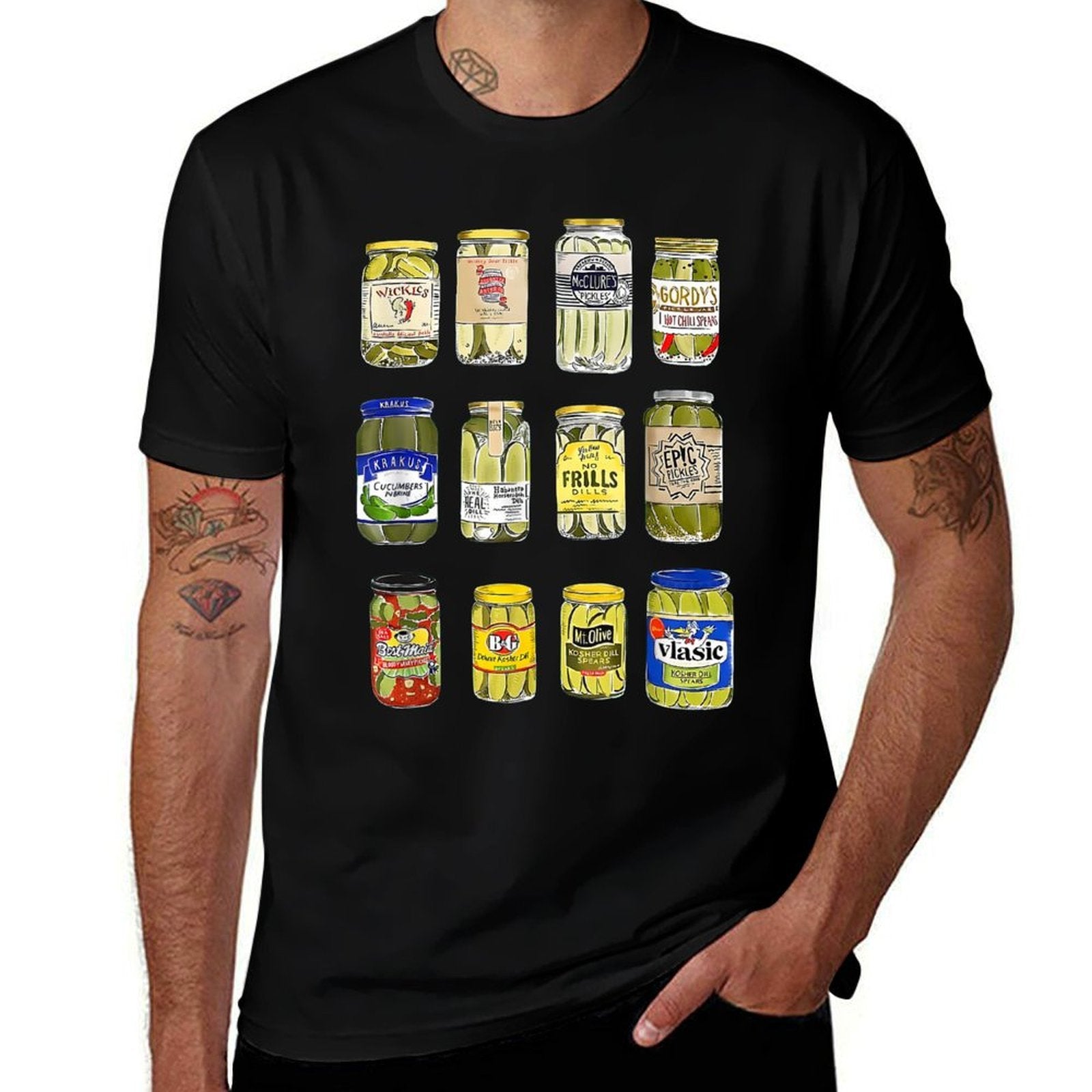 Vintage Canned Pickles Canning Season Pickle Jar Lovers Comfortable T-Shirt
