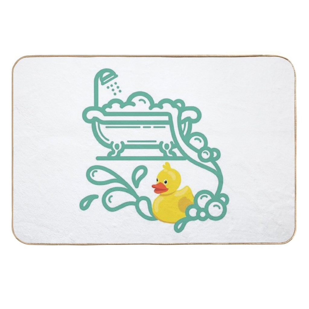 CUTE RUBBER DUCK SPLISH SPLASH BATH TIME  Slip-Resistant Bath Mat