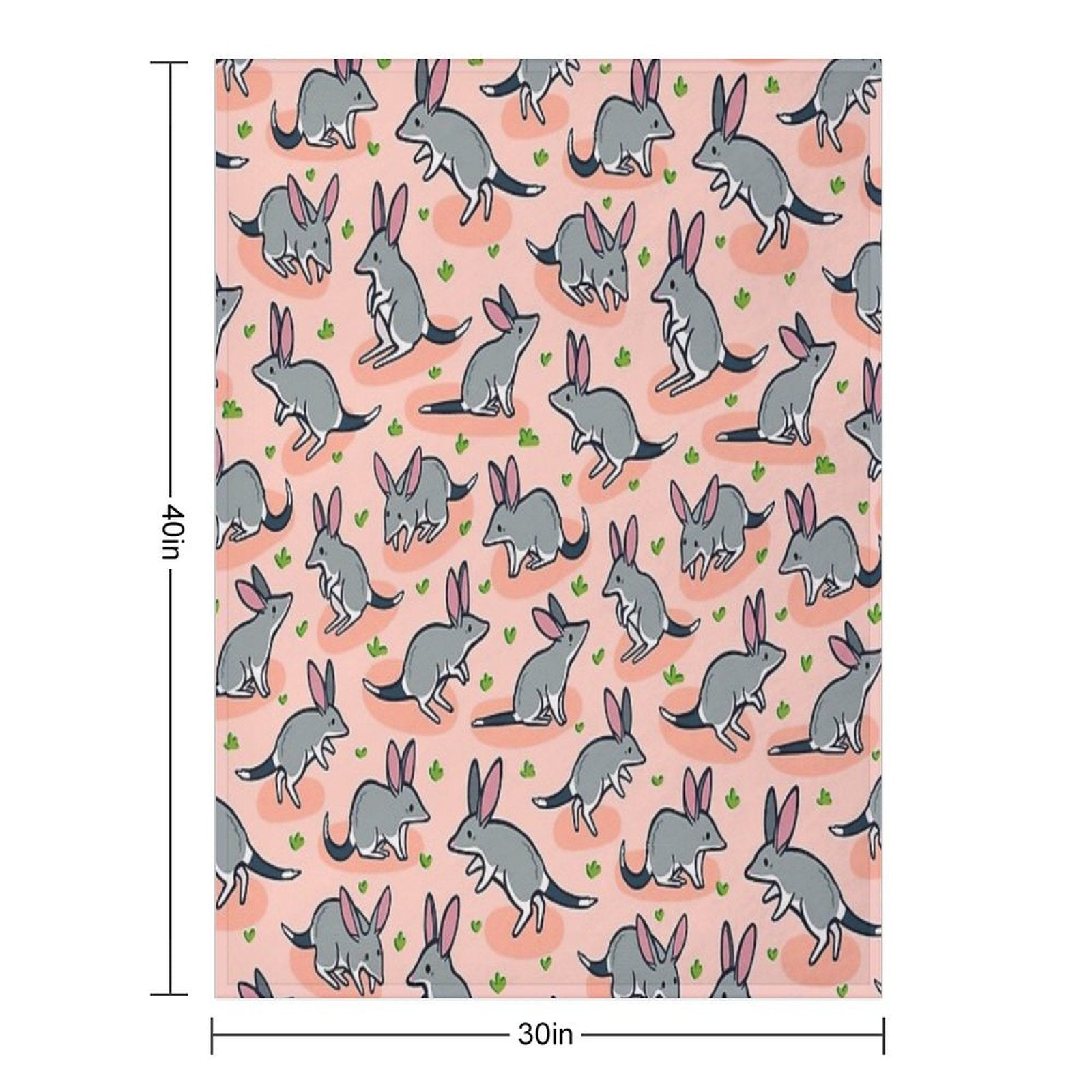 Bouncing Bilbies Machine-washable Throw Blanket