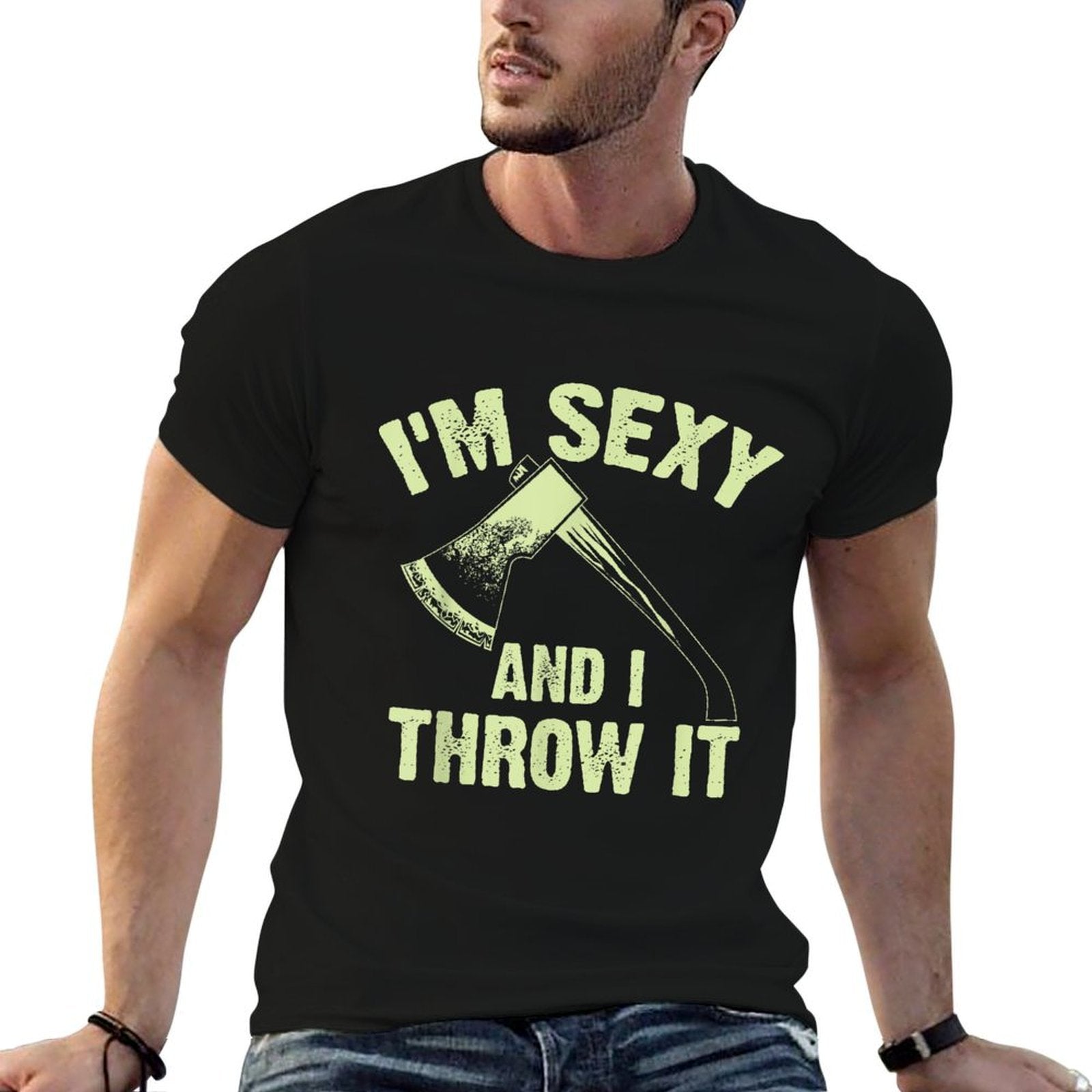 Funny Axe Throwing Art For Men Women Ax Thrower Axe Throwing  Breathable T-Shirt