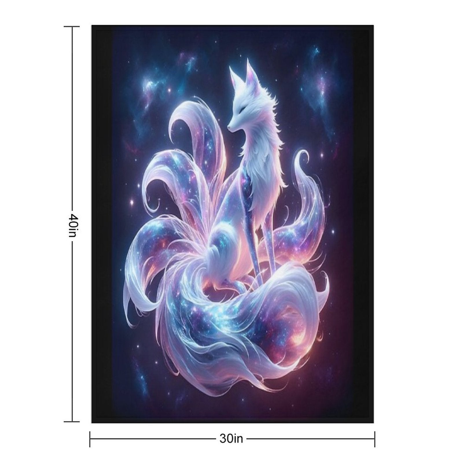 Celestial Kitsune Quick-dry Throw Blanket