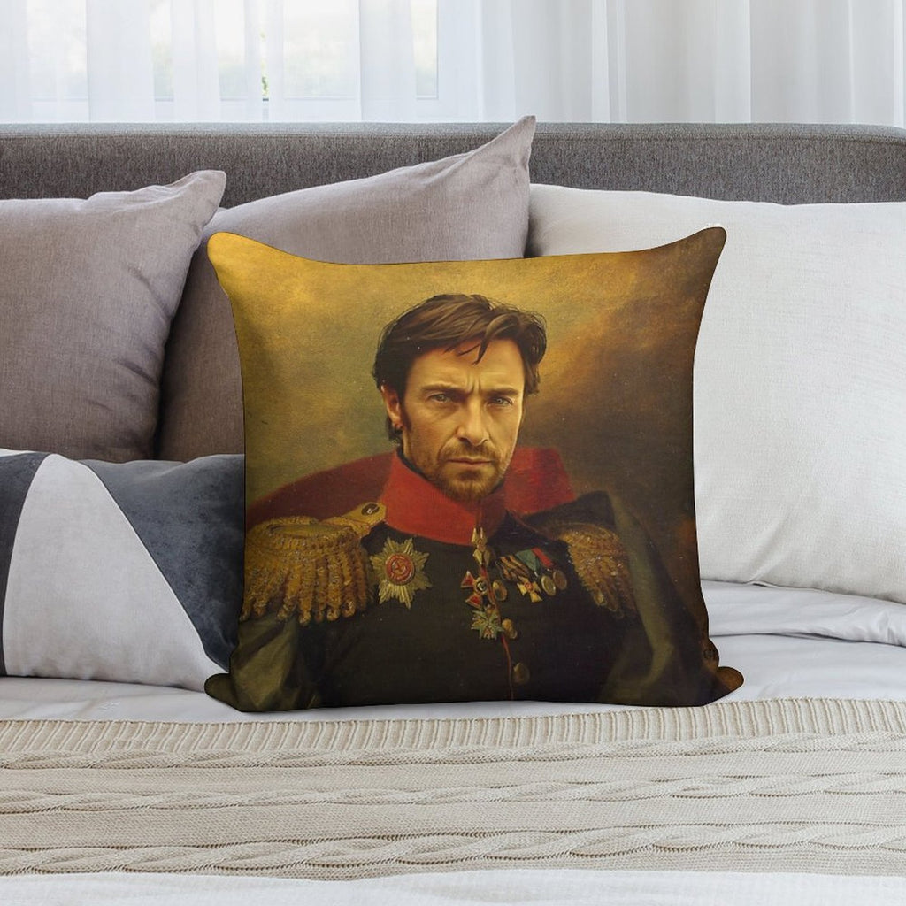 Hugh Jackman - Replaceface Soft Easy Maintenance Throw Pillow