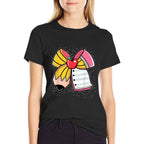 Student Teacher Coquette Bow Pencil Back To School First Day  Rolled Sleeves T-Shirt