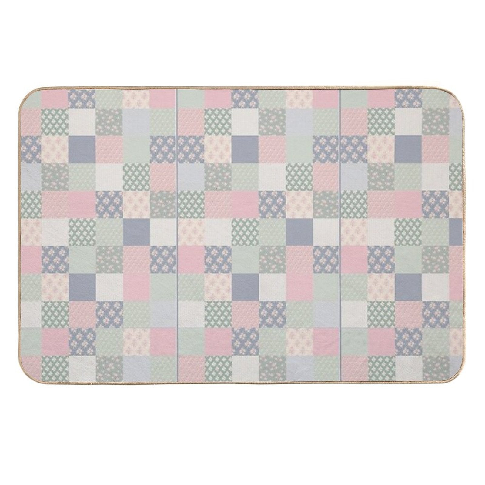 Coquette Floral Patchwork  Slip-Resistant Bath Mat