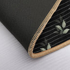 Flowers on Stripes  Multi-Purpose Bath Mat