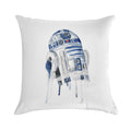 Star Wars Watercolour R2D2, Retro Droid Soft Hidden Zipper Throw Pillow