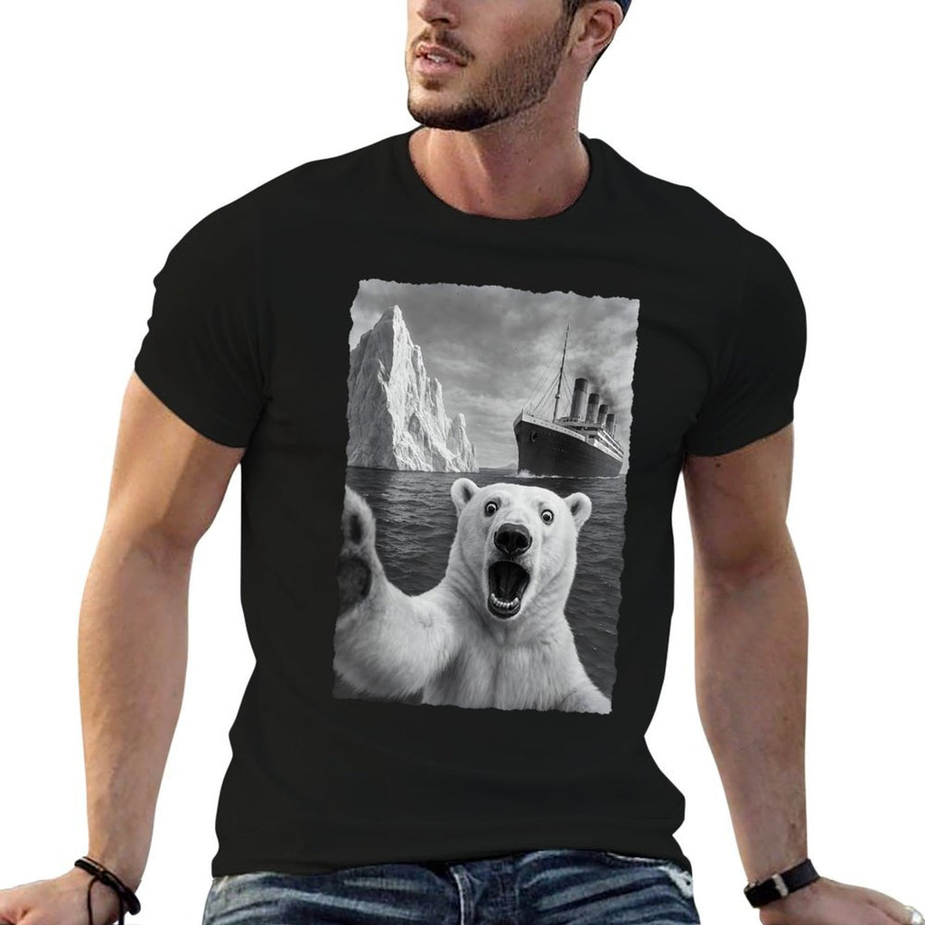 Funny Polar Bear Selfie Titanic  Affordable Price T-Shirt