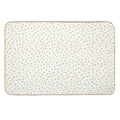 I Like Gold  Handpainted White + Gold Dots (Print Only)  Easy To Clean Bath Mat