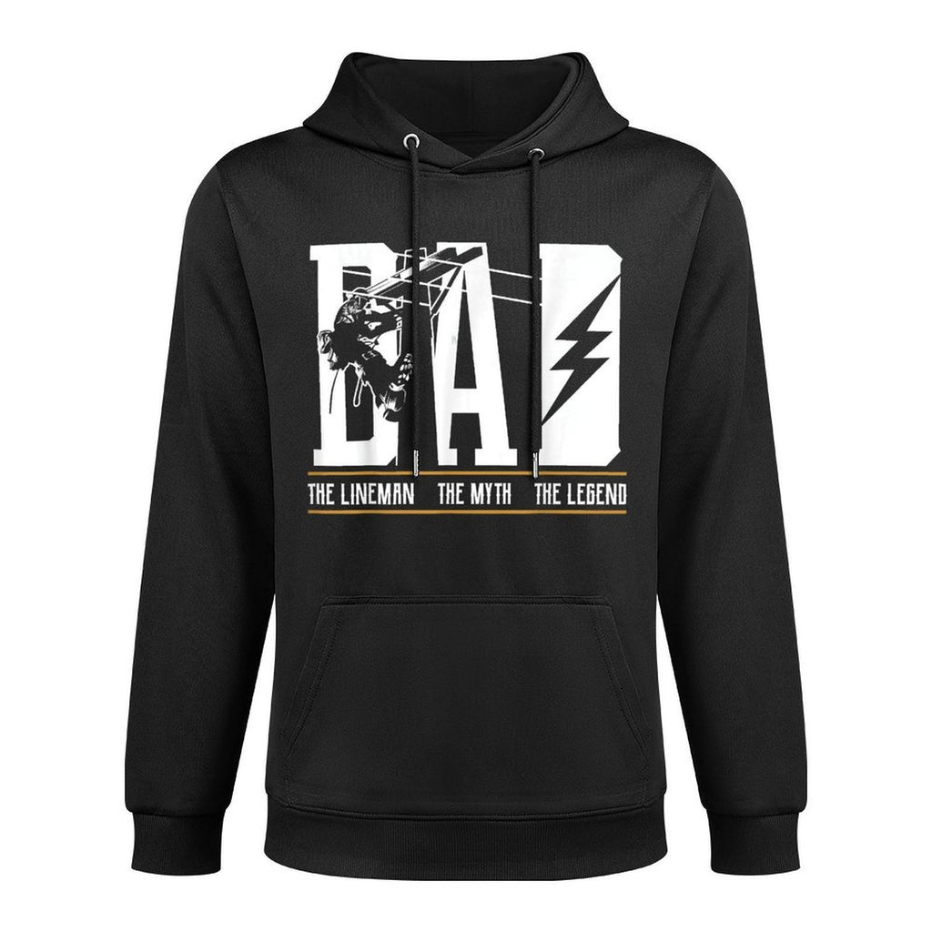 The Myth The Legend Dad The Lineman, Fun Gift 4 Fathers Moisture-Wicking Hoodie