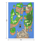 Super World Map Sustainable Throw Blanket