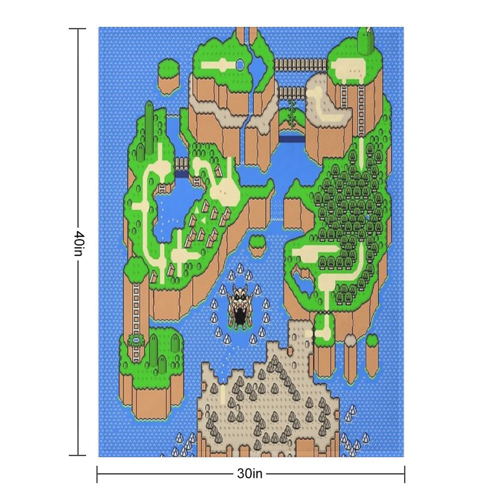 Super World Map Sustainable Throw Blanket