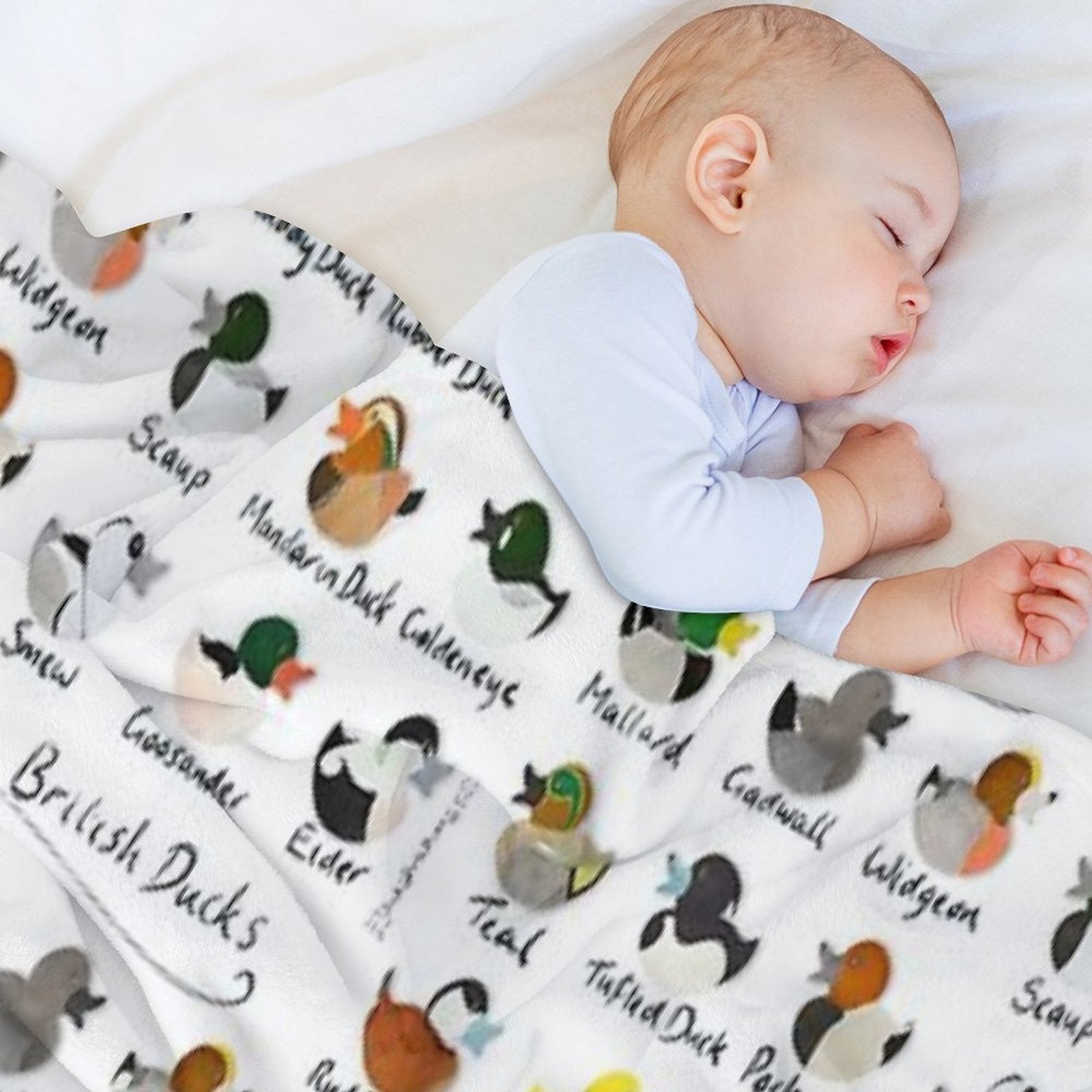 Guide to British Ducks Shrink-resistant Throw Blanket