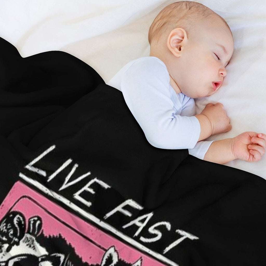 Live Fast! Eat Trash! Versatility Throw Blanket
