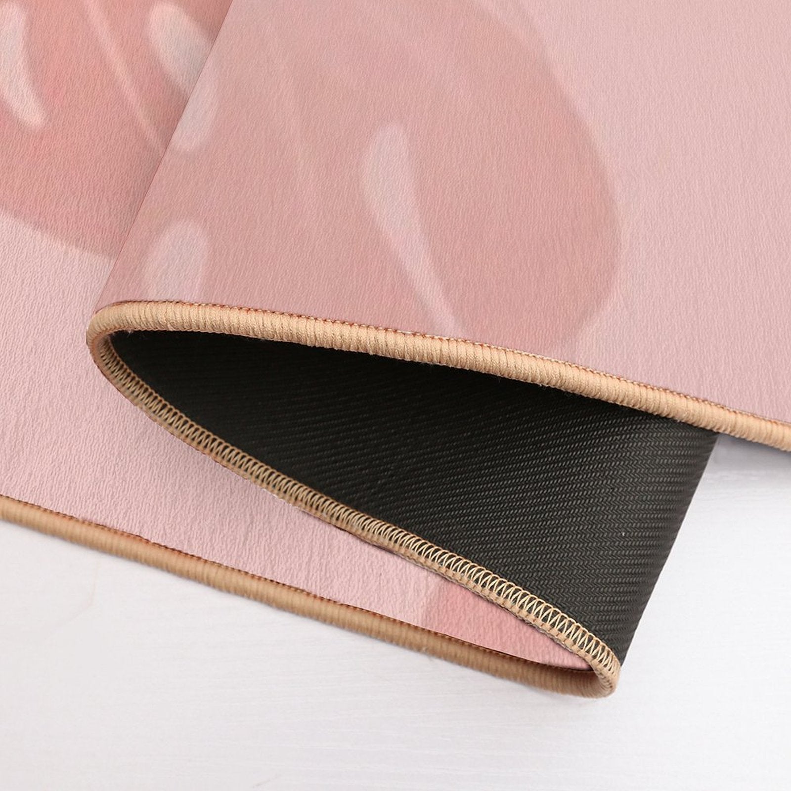 Coral Minimal Monstera  Versatile Bath Mat