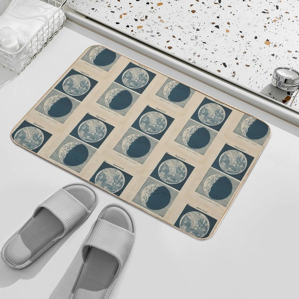 Full And Crescent Moon  Dirt-Trapping Bath Mat