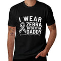 I Wear Zebra For My Daddy Neuroendocrine Cancer Awareness  Graphic-printed T-Shirt