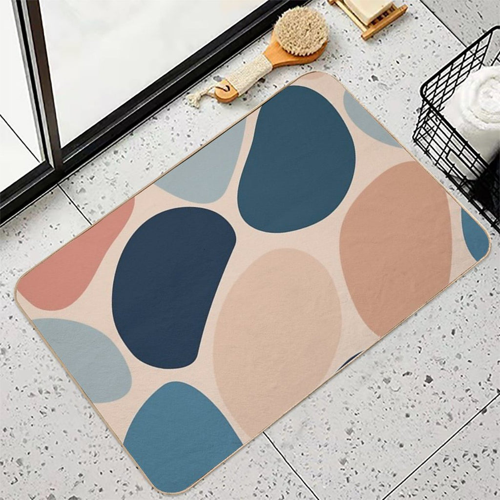 Spots Abstract Pattern  Dirt-Trapping Bath Mat