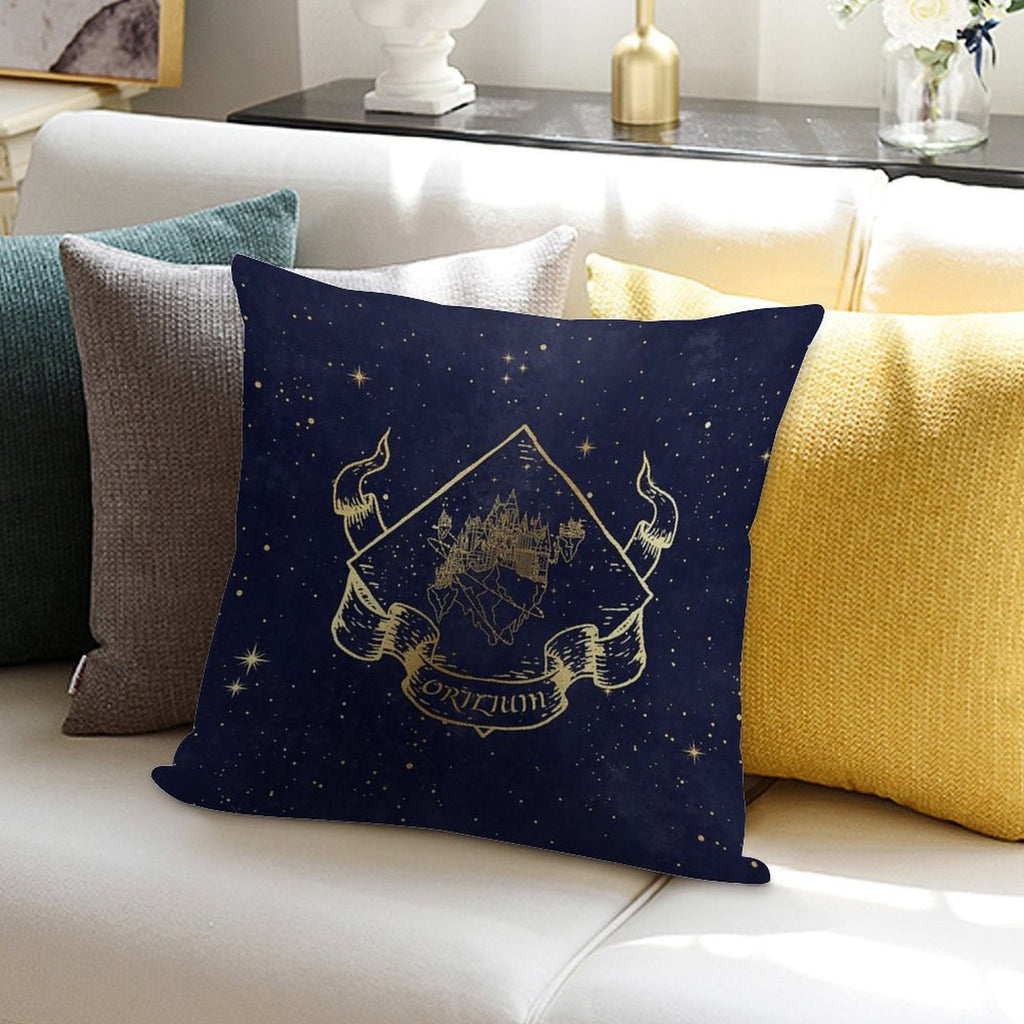 Orilium in Blue Soft Easy Maintenance Throw Pillow