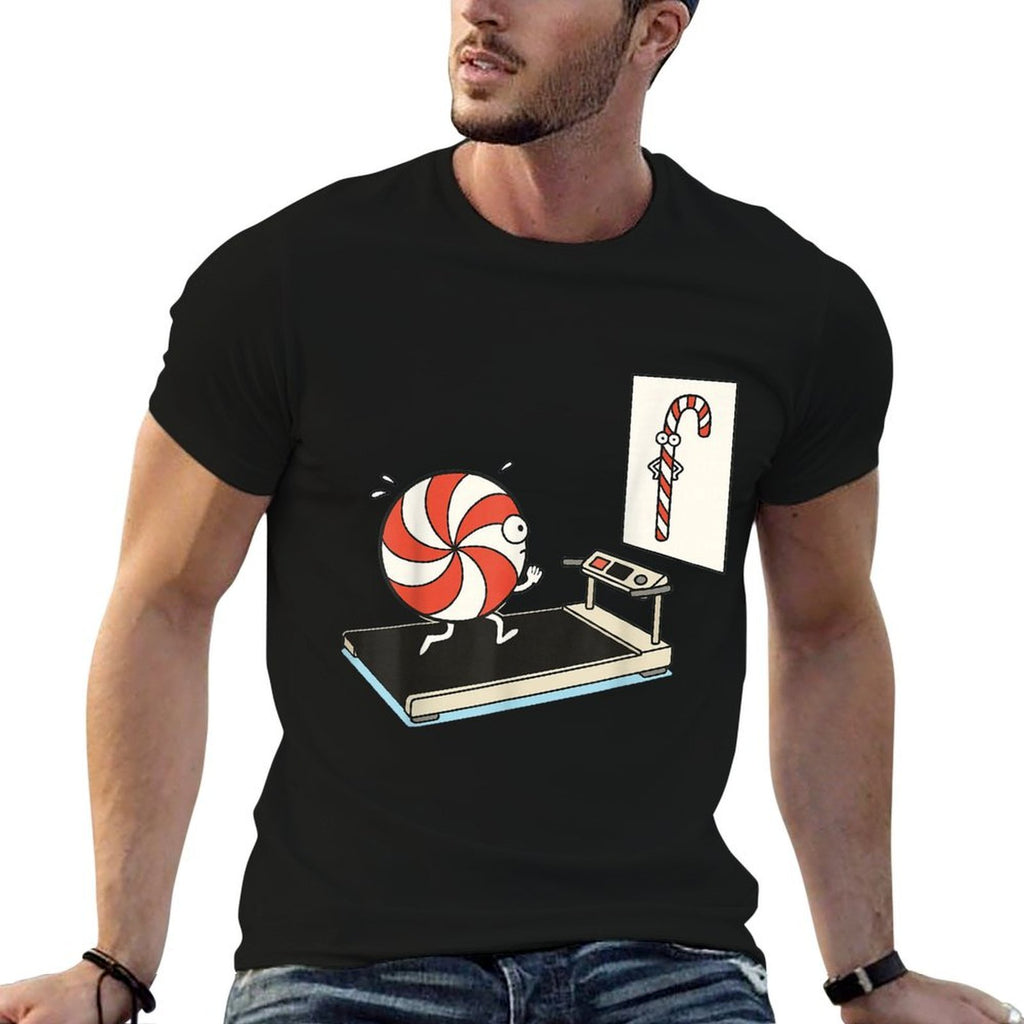 Funny Christmas Candy Cane Peppermint Candy Humor Jokes Kids  Relaxed-fit T-Shirt