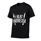 I Beat Anorexia Awareness Funny, Small  Fade-proof Color T-Shirt