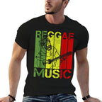Reggae Music Jamaica Guitar Rastafari Rasta Gift  Quick-drying T-Shirt