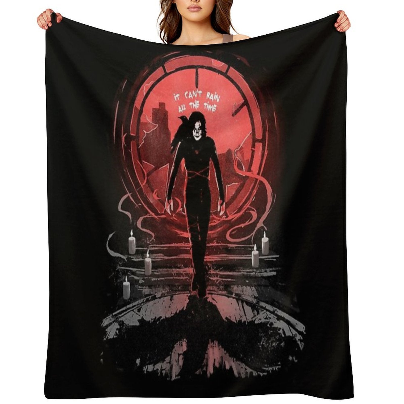 The Crow's Rain Travel-friendly Throw Blanket