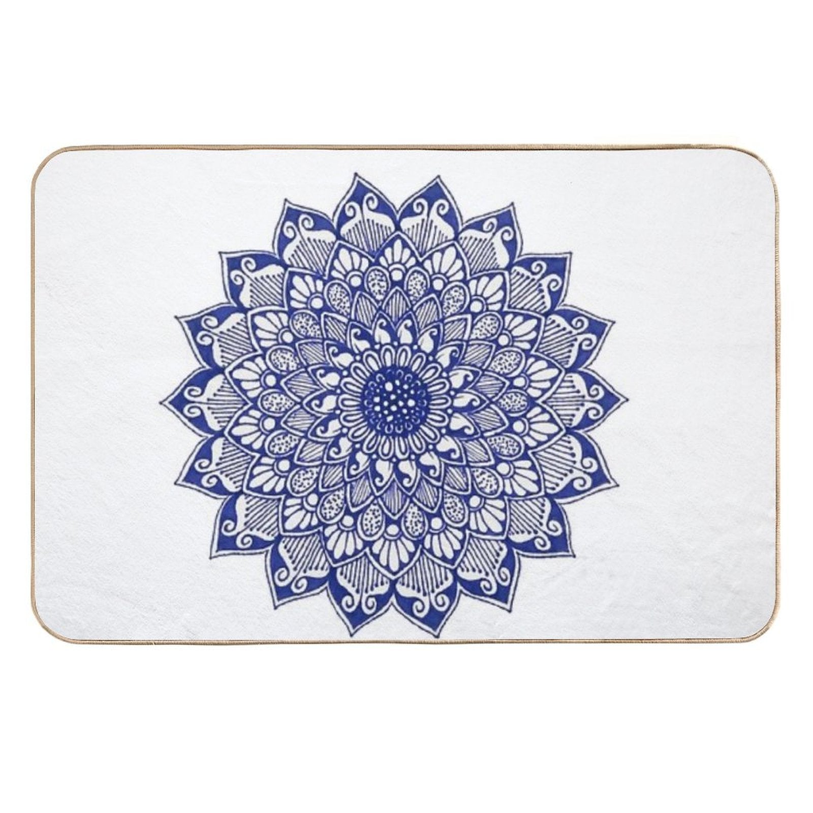 Purple Floral Mandala Art  Long-Lasting Bath Mat