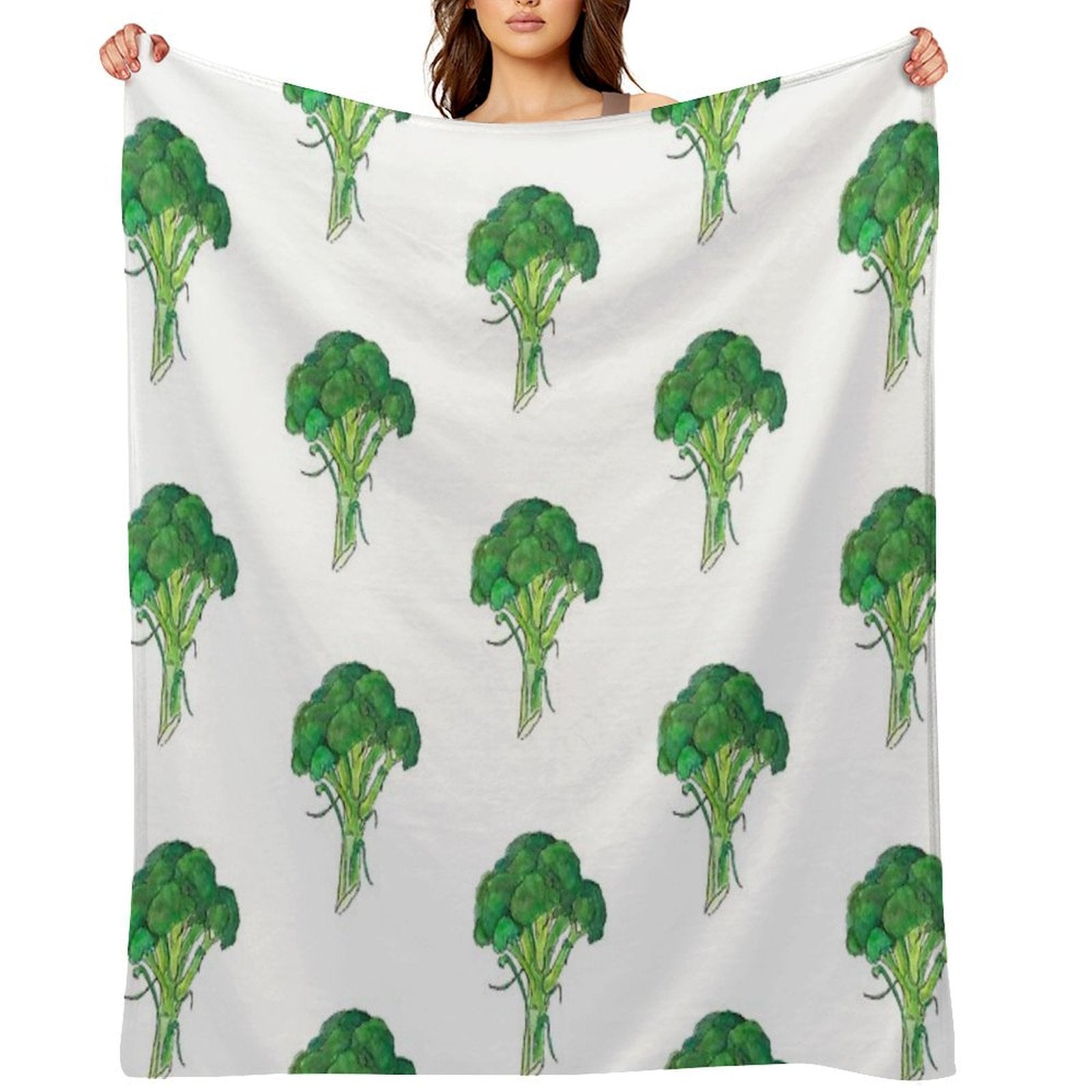Broccoli Anti-pilling Throw Blanket