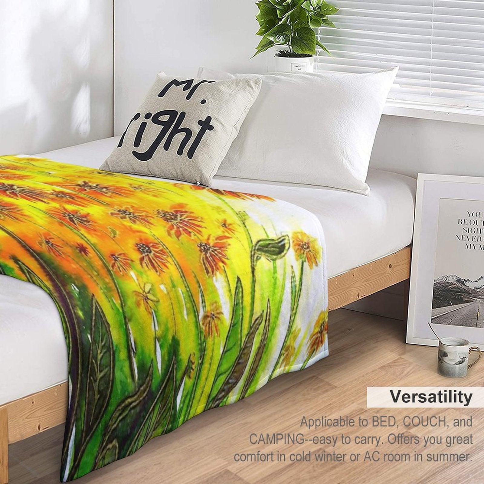 Sizzling Sunflowers Comfort Throw Blanket