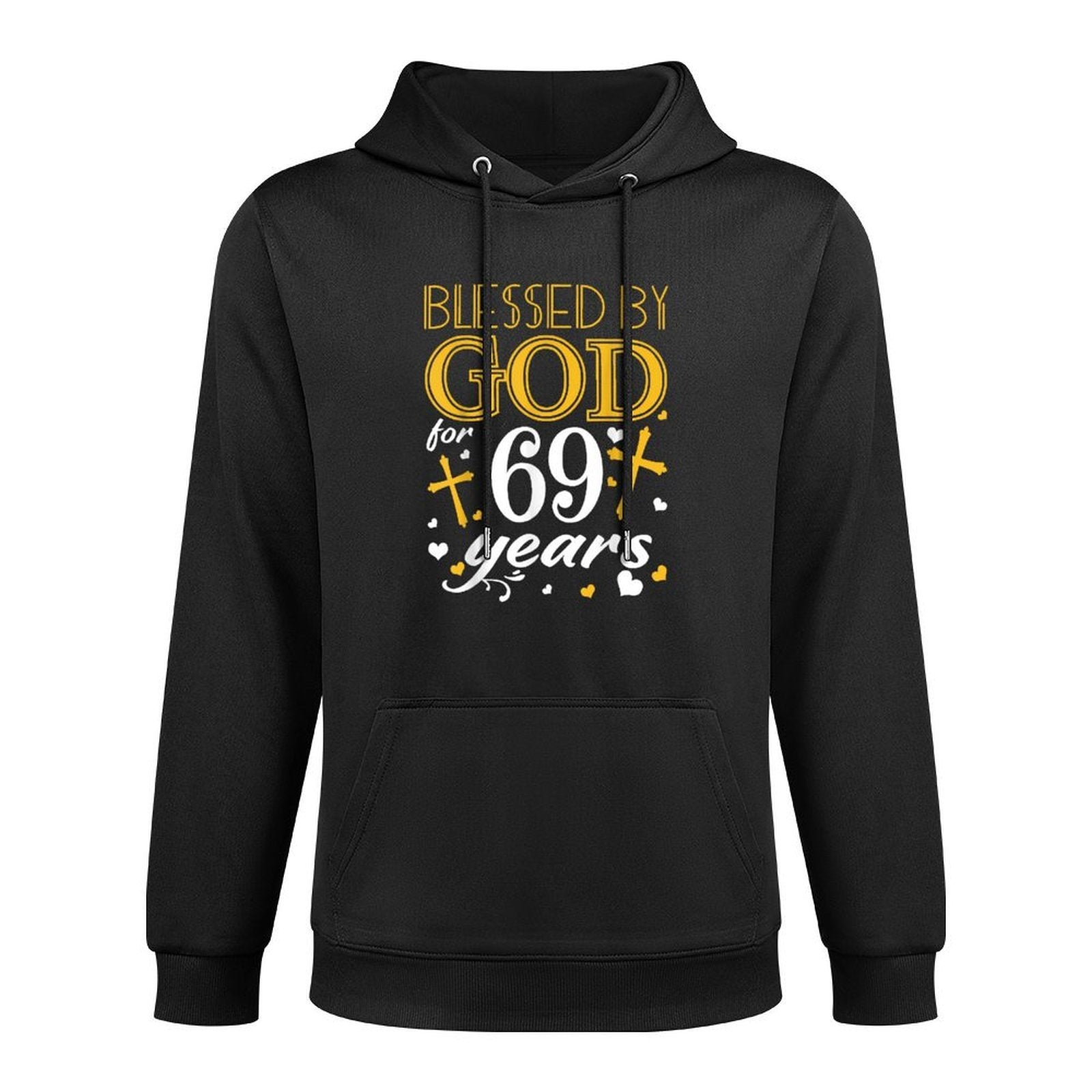 Vintage Blessed By God For 69 Years Happy 69th Birthday Unisex Design Hoodie