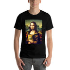 Leonardo Da Vincis Mona Lisa Holding A Cat Funny Art for Men Women Girls Kids  Quick-drying T-Shirt