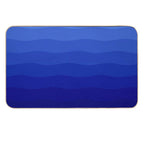 Soothing Blue Ocean Waves Pattern  Dirt-Trapping Bath Mat