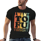I Want Tofu Tonight Retro Funny Vegan Vegetarian  Slim-fit Cut T-Shirt