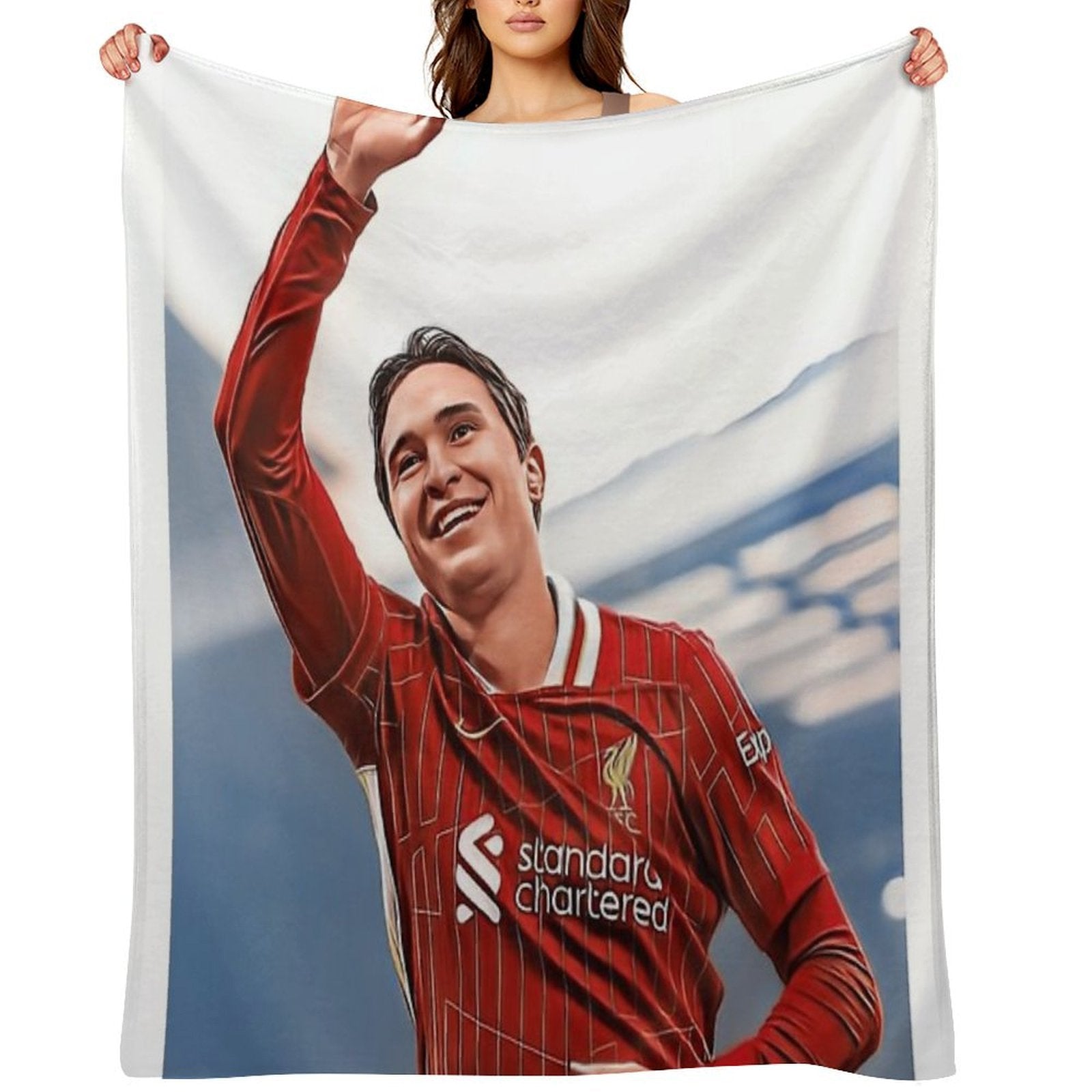 Chiesa First Goal for Liverpool All-season Throw Blanket