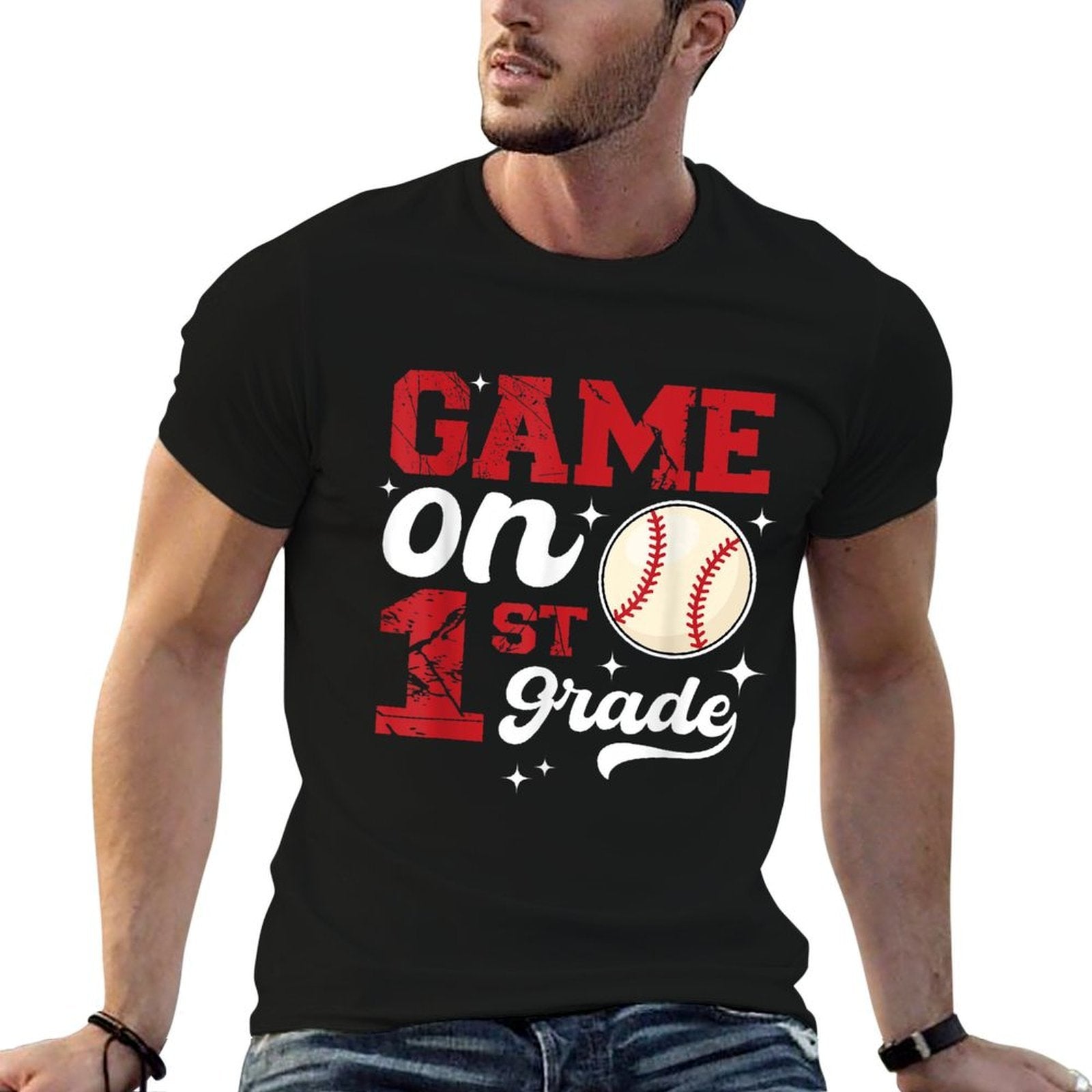 Funny Games On First Grade Baseball First Day Of School  Eco-friendly Material T-Shirt