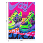 Nike Air Force One Lemon Candy Comfort Throw Blanket