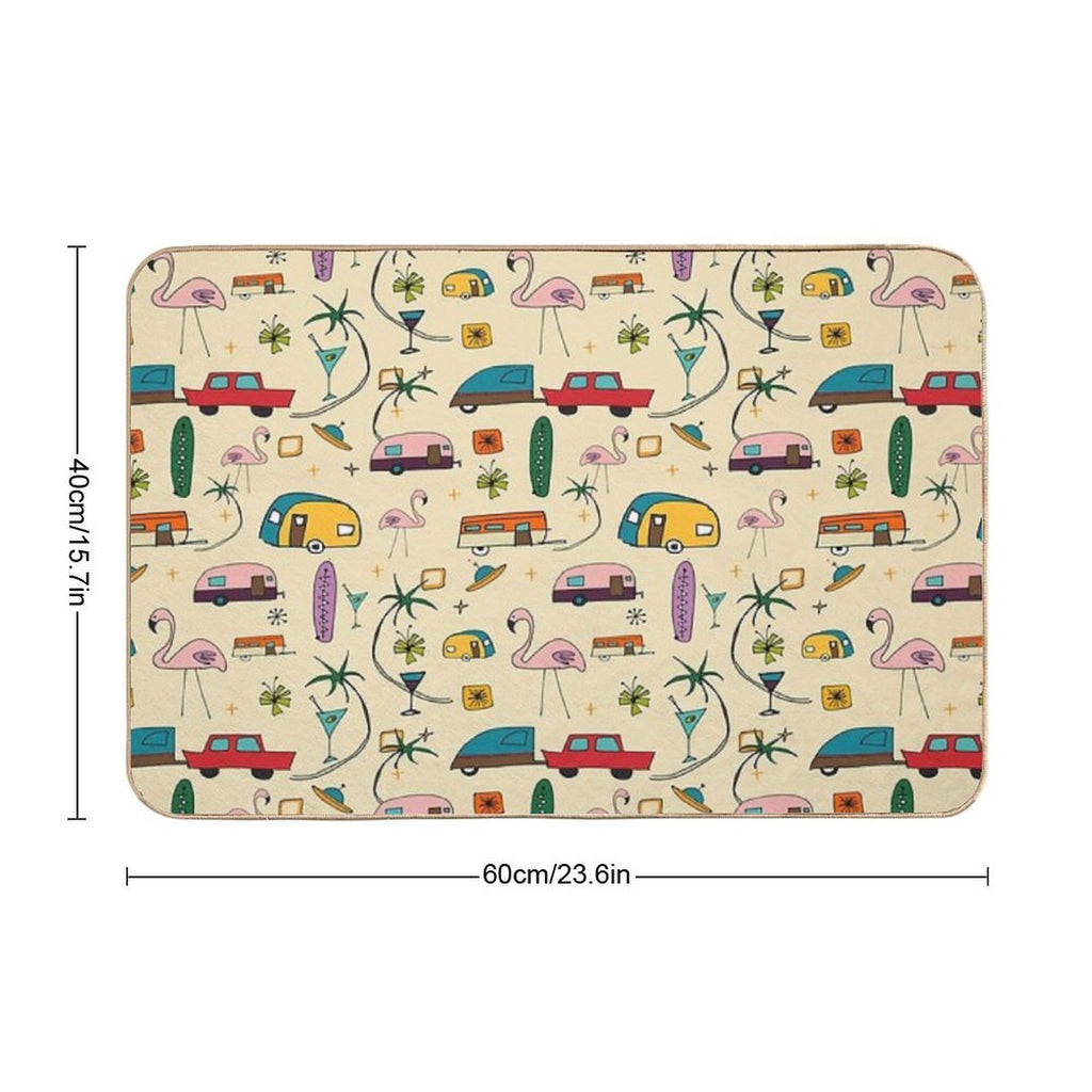 Vintage Kitsch Pearl #midcentury  Easy To Clean Bath Mat