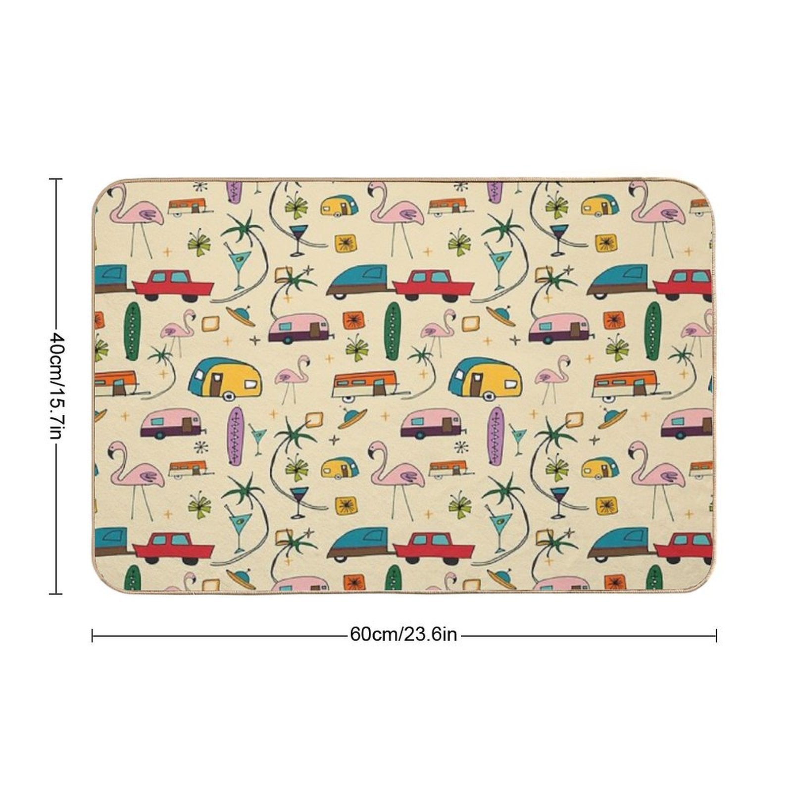 Vintage Kitsch Pearl #midcentury  Easy To Clean Bath Mat